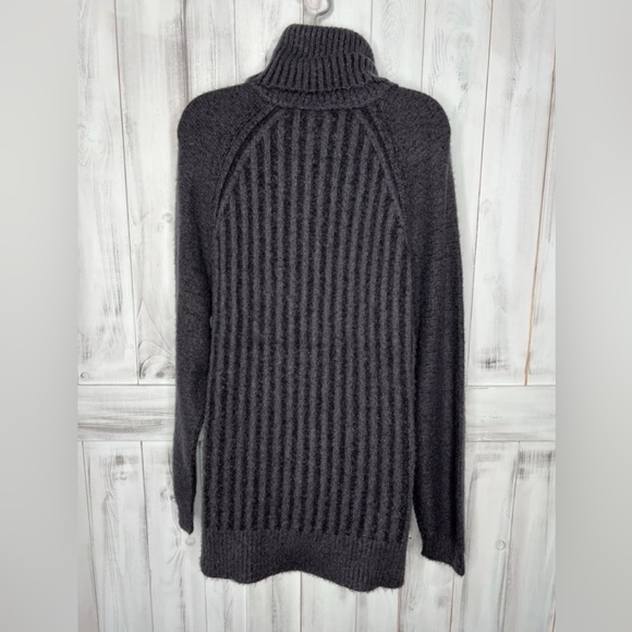 Free People Big City Turtleneck Sweater Oversized Slouchy Chunky Fuzzy Grunge S - Picture 7 of 11